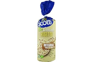 Riso Scotti - Risette Integrali Fibra Più Fibra - Gallette di Riso Senza Glutine Bio, Alimento Biologico per la Colazione, 150g