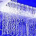 Produktbild Hunpta 3 * 3M 300 LED String Fenster Vorhang Eiszapfen Lichter Urlaub Weihnachten Hochzeit Garten-Dekor (Blau)