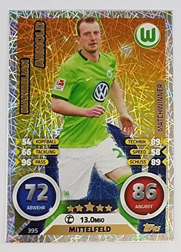 Preisvergleich Produktbild 395 - Maximilian Arnold - VfL Wolfsburg - Matchwinner (Topps Match Attax Bundesliga 2016 / 2017)