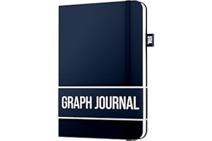 Scribbles That Matter Graph paper Notebook for writing | 150 pages A5 Squared notebook, 120gsm Thick Paper with Sticky Notes, pen holder, band, (V) leather hard cover graph notebook, 5.75x8.2 inches