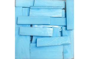 BTMIEY 1 striscia di vetro verniciata da 4 cm, fai da te, mosaico, fai da te, piatti, cornici, vasi da fiori, gioielli fatti a mano, 200 g (blu cielo)