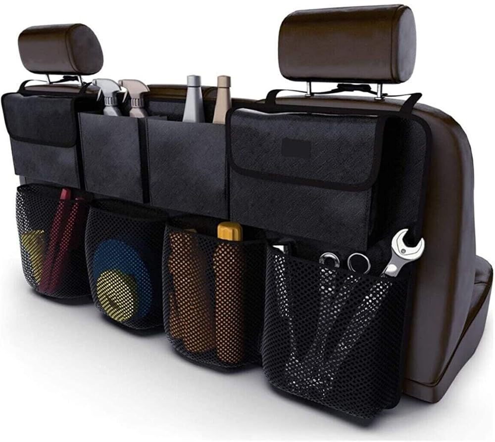 Luti Concept Oto Bagaj Düzenleyici Toparlayıcı Araç Organizer Araba İçi Fileli Eşya Düzenleyici 8 Cepli Çantası