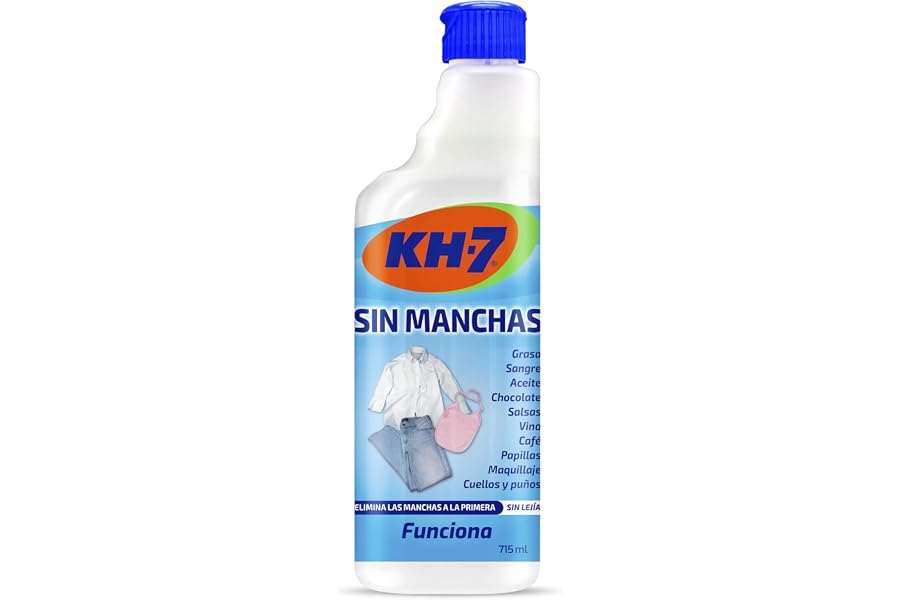 KH-7 Sin Manchas | Quitamanchas Ropa | Elimina Todo Tipo de Manchas | Vino, Chocolate, Tomate, Grasa, Aceite, Sangre, Maquill