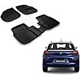 Auto Addict Car 3D Mats Black for Maruti Suzuki Baleno/GLANZA/FRONX New 2022