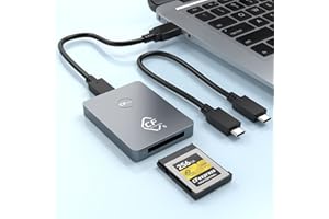 Lettore di schede CFexpress, Rocketek USB 3.1 Gen 2 10Gbps CFexpress, adattatore portatile in alluminio CFexpress per schede di memoria Thunderbolt 3, supporto per Android/Windows/Mac OS