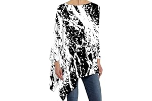 Exhloag Blouses for Women UK Elegant Sheer Mesh Women's Striped Fine Glitter Print Casual Loose Round Neck Long Sleeve Top Plus Size Short Sleeves V-Neck Vintage Floral Print Blouse Chiffon