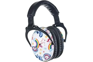 PROTEAR Protección auditiva para niños, orejeras plegables ajustables, protección contra el ruido, auriculares para conciertos, escuela, festival, protección auditiva con SNR 28 dB (Unicorn)