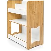 Minera 0-6 Yaş Martı Montessori Ahşap &Ccedil;ocuk Kitaplığı ve Oyuncak Toplama &Uuml;nitesi
