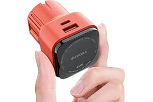 decqle Travel Adapter Worldwide Mini, Universal Travel Plug with 1 USB-C (PD 45W), 1 USB-A, International Socket Adapter, Universal Adapter for EU, UK, US, AU