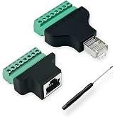 BRIEFCEC Covvy 8-Pin RJ45 Connector CCTV/DVR Ethernet RJ45 Female to 8 Pin RJ45 Connector (1 Female + 1 Male)