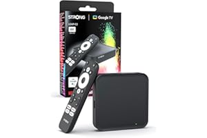 STRONG Leap-S3 4K UHD Google TV-Streamingbox Mit Ethernet-Port, 2GB RAM + 16GB Speicher, Integriertem Chromecast, WiFi, Google-Sprachsteuerung, HDR10+, Dolby Atmos & Dolby Vision