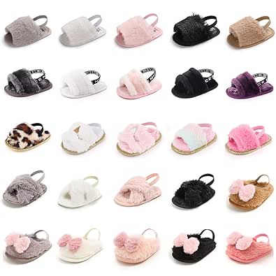 infant fur sandals