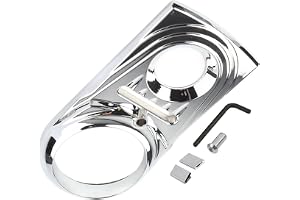 MASO 1 x instrumentpanel för motorcykelinstrumentbräda, kompatibel med HARLEY-DAVIDSON Dyna Softail, ABS-krom