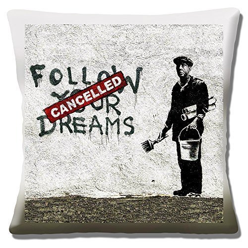 Banksy Graffiti Künstler 'Folgen ihrer Dreams Abgesagt' - 40.6cm (40cm) Kissenbezug