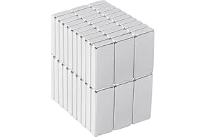 OCEUMAOA 60 Pièces Aimant Neodyme Puissant Rectangulaire Petits Aimants Mini Magnet 12x5x2mm pour Frigo Tableau Blanc Magnétique Photo école Bureau Oeuvre