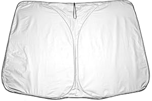 BIBIBO Mini Cooper Housse de pare-brise de voiture compatible avec Mini Cooper F55/F56 2015-2022 Protection solaire pour pare-brise avant pliable Protection contre les rayons UV