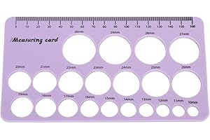 LUQEEG Szablon Koła, Linijka do Sutków, Linijka do Pomiaru Sutków Matek z miękką taśMą o Długości 1,5 M Elastyczne Silikonowe Narzędzie do Pomiaru Kołnierza Piersiowego do Sutków (Fioletowy)