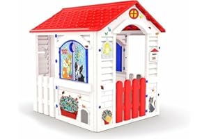 PALMITESSA Casetta da giardino bambini Casetta per bambini Country Cottage | Casetta da giardino per bambini dai 2 anni in su | Resistente e durevole 84 x 103 x 104 cm Modello Novità 2025