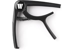 WINGO Capodastre pour guitares acoustiques et électriques, ukulélé, mandoline, banjo – Noir