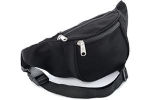 CHELSEA JONES Black Fabric Bum Bag/Fanny Pack - Festivals/Club Wear/Holiday Wear
