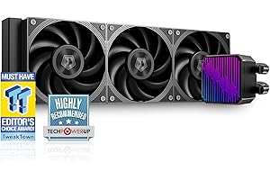 ID-COOLING DX360 MAX Liquid CPU Cooler 360mm ARGB AIO Cooler, 38mm Thick Radiator, 3x120mm High-efficient Fans Zero RPM Support, Intel LGA1851/1700/1200/115X & AMD AM5/AM4, TDP 350W