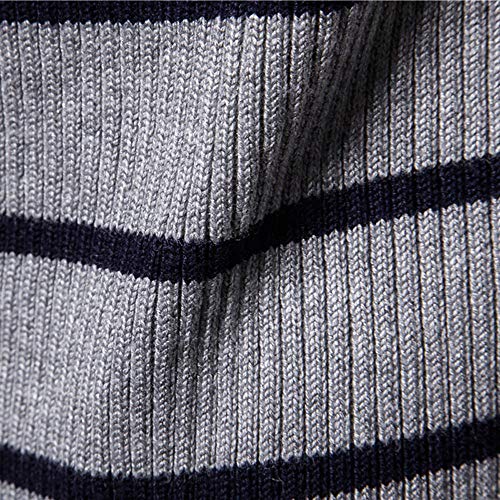 KPILP Mode Herren Herbst Kapuzen Graben Winter Warmer Mantel Solide Jacke Lange Strickjacke Langarm Outwear Bluse(Grau， M)