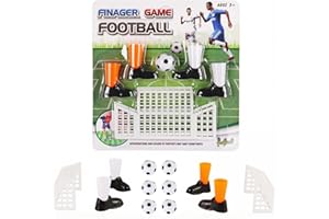 PYEUIFT Mini fussball, Tischfussball, Finger Fußball Accessoire Ideales Party Finger Fußball Accessoire Soccer Set Tischkicker Tischfußball Interaktives Tischfußballspiel, mit 6 Mini-Fußbällen