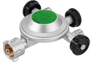 Gok 01-046-00 Article de Camping Détendeur Basse Pression Type CN60 avec 3 Sorties, 50Mb Pression