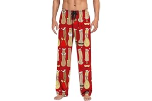 GENERIC Men's Christmas Pyjama Bottoms Ugly Funny Xmas Print Lounge Pyjama Pants Casual Cosy Loungewear Festive Holiday Pjs Trousers for Family Friends