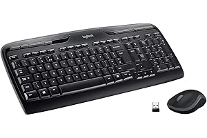 ‎LOGITECH Logitech MK330 Kabelloses Tastatur-Maus-Set, 2.4 GHz Verbindung via USB-Empfänger, 4 programmierbare G-Tasten, 12 bis 24-Monate Batterielaufzeit, PC/Laptop, Deutsches QWERTZ-Layout - Schwarz