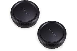JJC Bouchon de Protection Frontal + Protège-Objectif Arrière pour Fujifilm X-Mount Mirrorless Interchangeable-Lens Caméra & Fujifilm X Objectif (2 Sets)