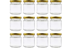 U-Pack 100ml 3.3 fl.oz Glass Jar with Gold Lid for Honey Jam Gift