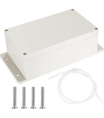 2 Scatola Di Derivazione Rettangolare Box Con Coperchio Con Viti Con Pareti Lisci Tenuta Stagna Ip56 190xx140x70 Mm