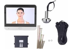 BuyWeek Mirilla Digital Puerta, 1080P Cámara de Mirilla Inalámbrica con Visión de 120 Grados Intercomunicador Visión Nocturna Visor de Puerta Digital con Monitor a Color de 4,3 Pulgadas