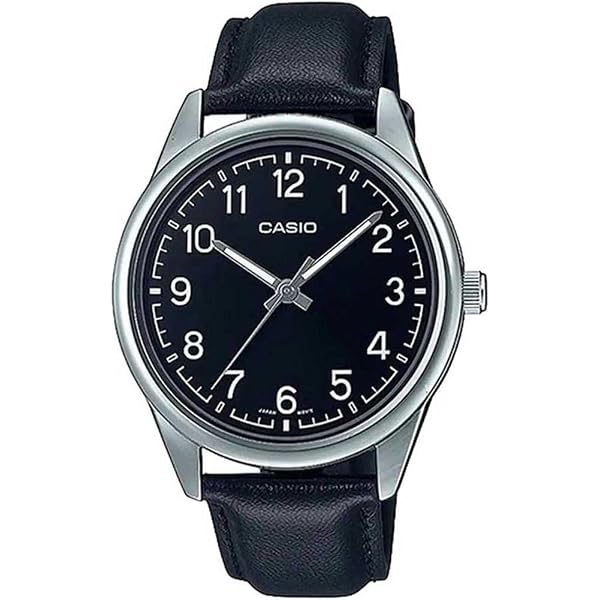 Casio MTP-V004L-1B - Orologio Uomo Al Quarzo, Cassa In Ottone, Cinturino In Pelle Nera, Display Analogico - 2