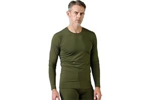 LAPASA Camiseta Termica Hombre Ligero (Pack de 1 & 2) Camisa Manga Larga Cuello Redondo Ropa Interior Termica Top Thermal Invierno Transpirable Thermoflux 100 M09/M26/M55