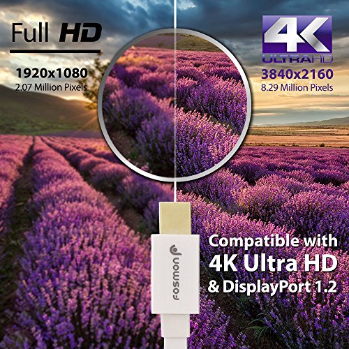 Fosmon (1,8m) Mini Displayport Kabel (Mini DP/mDP) | UL Zertifiziert | vergoldete Kontakte | 4K Resolution Bereit für PC & MAC / MAC, MacBook Pro, MacBookAir, Lenovo, uvm - 5