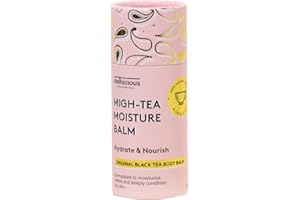Delhicious Migh-Tea Moisture Body Balm for Very Dry Skin - Eczema Relief, Psoriasis Treatment - Nourishing Shea Butter Moisturiser - Natural, Vegan, Ayurveda Body Butter with Almond Oil - 70g