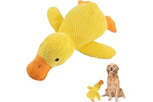 ZHUDAZHAO Antistressente für Hunde,Hundespielzeug,Anti Stress Ente für Pfotenmond,Unzerstörbares Hundespielzeug,Fun Dogs Interaktives,Süße Spielzeugente,Plüsch Kauspielzeug,Dog Toys für Kleine,Mittlere,Groß