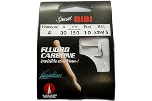 RAGOT Fluorocarbone spécial pêche aux bibis 8294 S INOX Hameçons N°4 sur Nylon FL