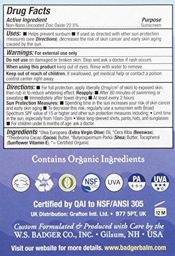 Badger Company All Season Face Stick Sonnenschutz fürs Gesicht LSF 30 ohne Duftstoffe 18,4 g - 3