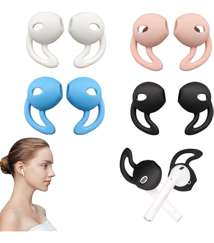 Lot 5 Paires Cache-Oreilles Silicone Antidérapants Pour Galaxy Buds 3 Pro - Crochets Noirs