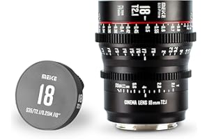 MEKE Objectif de cinéma 18mm T2.1 Super 35 Prime Mise au Point Manuelle pour Appareil Photo Cine EF-Mount Compatible avec C200 C300 II, Red Komodo, BMPCC 6K, Z CAM E2-S6 BMPCC6K Pro