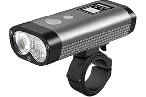 RAVEMEN PR2000 Bike Light for Night Riding Mountain Biking, 2000 Lumens Rechargeable Bike Headlight with LED Display, Wireless Remote, Anti-Glare Beam, IPX8 Waterproof