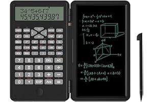 Dyaucwpo Calcolatrice Scientifica, Scientific Calculator con Tablet di Scrittura LCD Cancellabile, 240 Funzioni, Penna Elettronica Inclusa, Coperchio Protettivo, per Studenti e Insegnanti