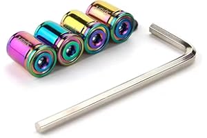 KEUGT 4 pcs Tire Valve Stem Cover,Car Tyre Valve Caps,Auto Tire Air Valve Caps,Universal Car Moto Tire Wheel Valve Stem Caps,Dust Cover with Hex Key for All Cars,Motorcycle (Colored)