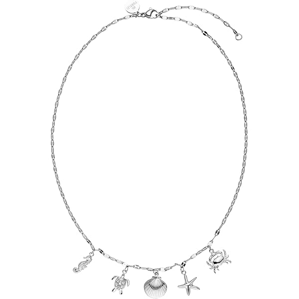 Collana Thomas Sabo Con Ciondolo A Conchiglia E Zirconi - Argento 925, Lunghezza Regolabile 40-45 Cm
