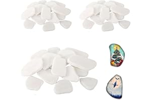 eupdd 30 Pezzi Sassi da Dipingere: 1-3/3-5cm Pietre Piatte da Dipingere per Regalo di Natale, La Pittura Creativa, Decorazione del Giardino, Rocce Naturali di Disegno, Dipingere Sassi