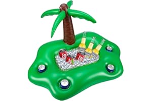 JULIYEH Getränkehalter Pool Aufblasbar Palme,Poolbar Aufblasbar,Pool Schwimmend,95X55X55 cm, 12