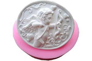Inception Pro Infinite Moule en Silicone pour Une Utilisation Artisanale avec Un Ange Cupidon avec Une Arche Ovale - Convient également pour Le Savon